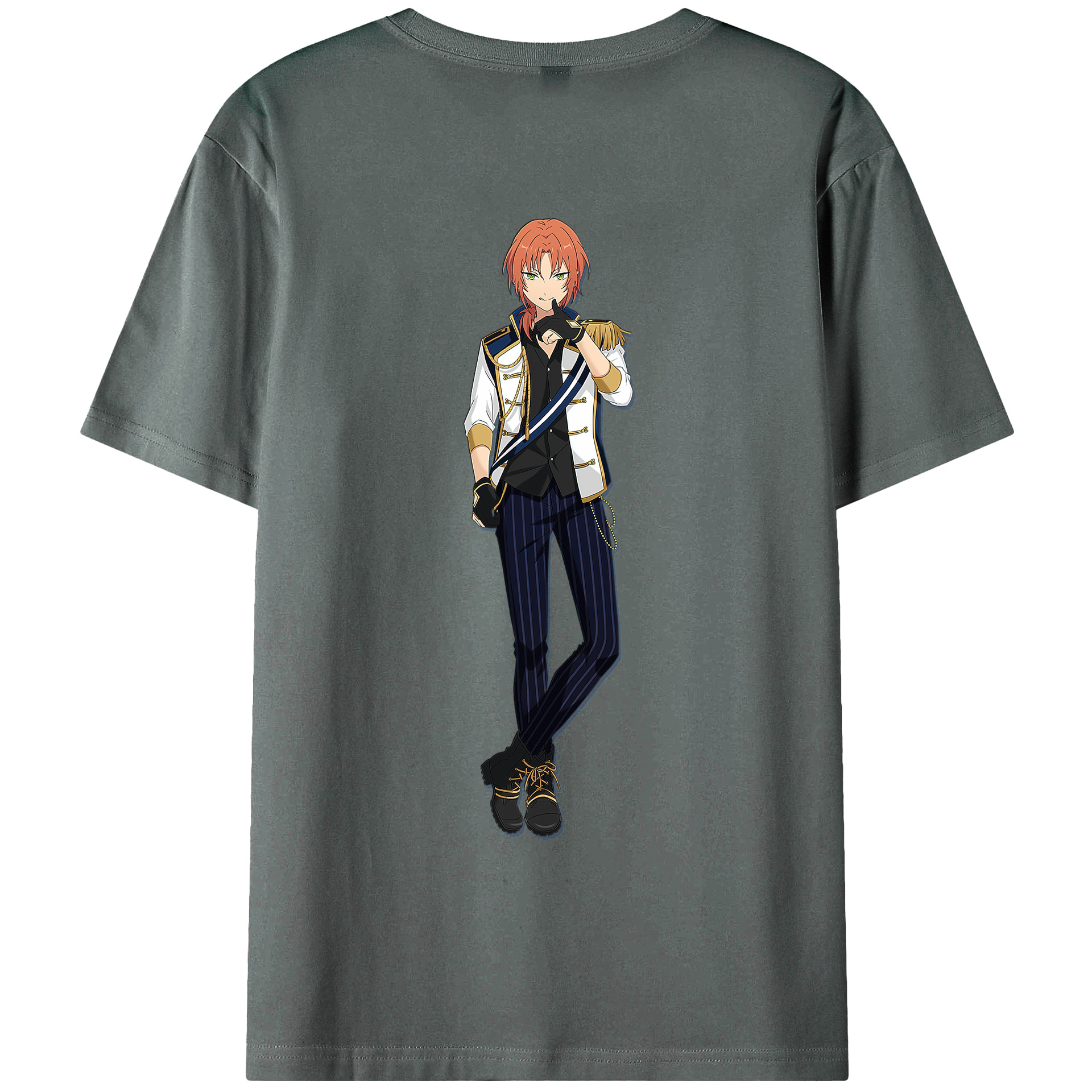 （画像用） あんさんぶるスターズ! Ensemble Stars 綿100％ メンズ半袖Tシャツ（バックプリント） 通気性